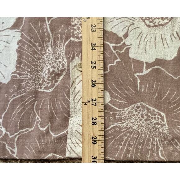 Folk Maui Short Sleeve Button Down Floral Shirt Linen Blend Pink Cream Size XL - Picture 8 of 8